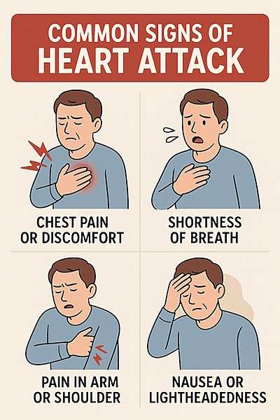 Common signs of heart attack