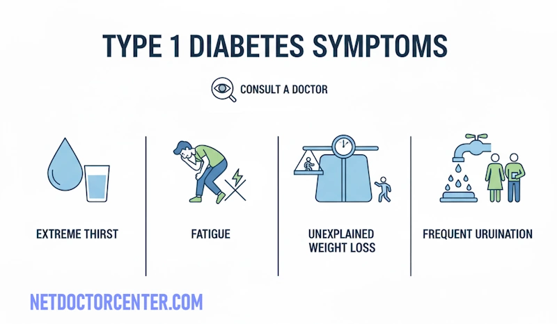 Diabetes type 1 symptoms